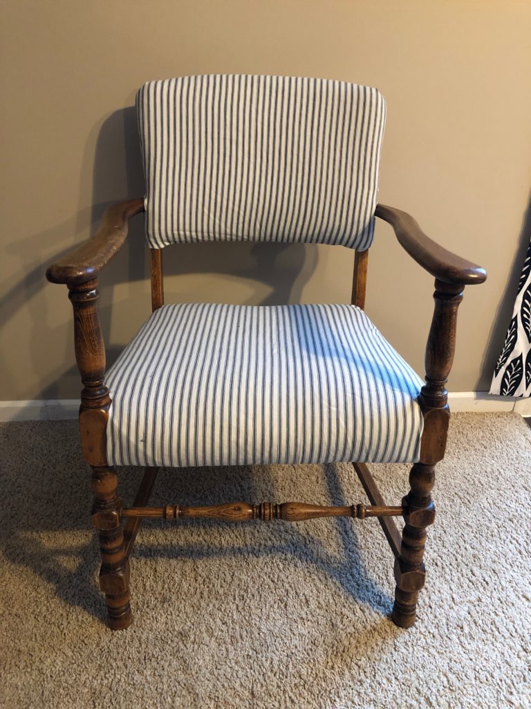 reupholstered chair