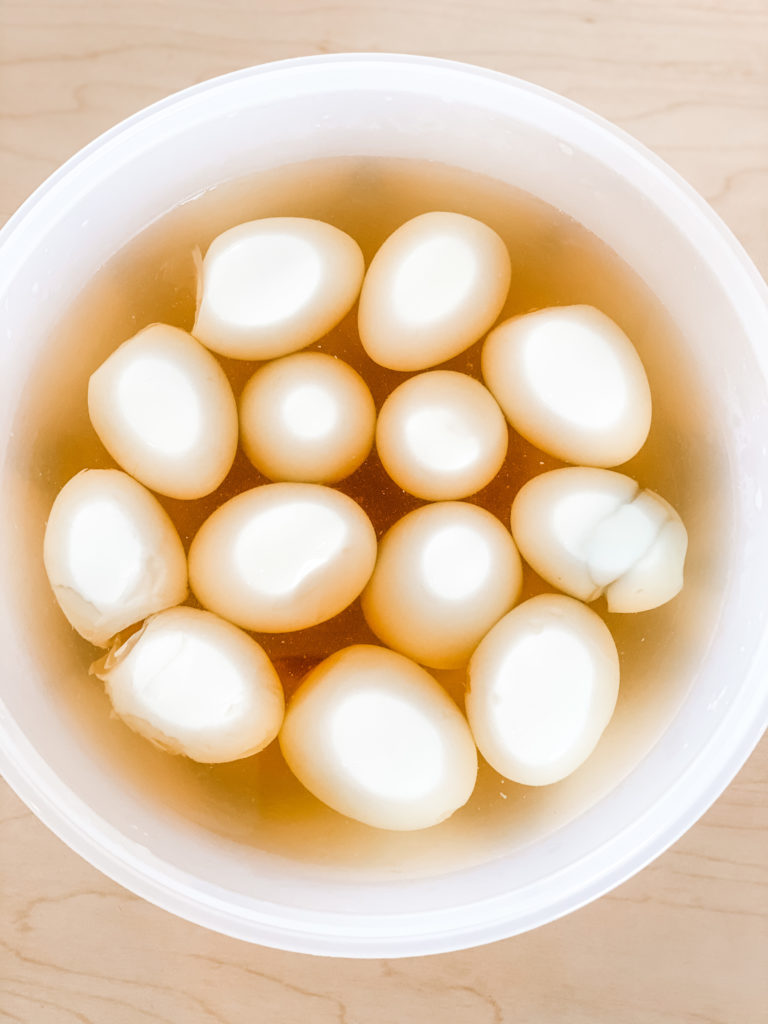 smoked eggs in brine
