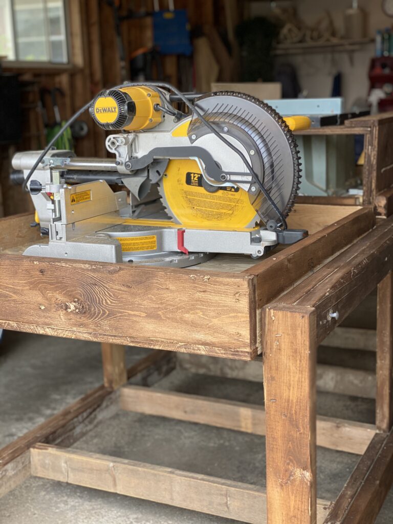 Drop saw online work bench