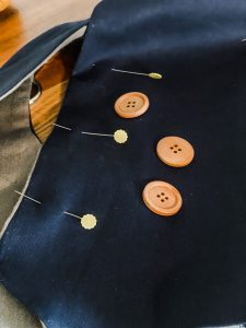buttons on a vest