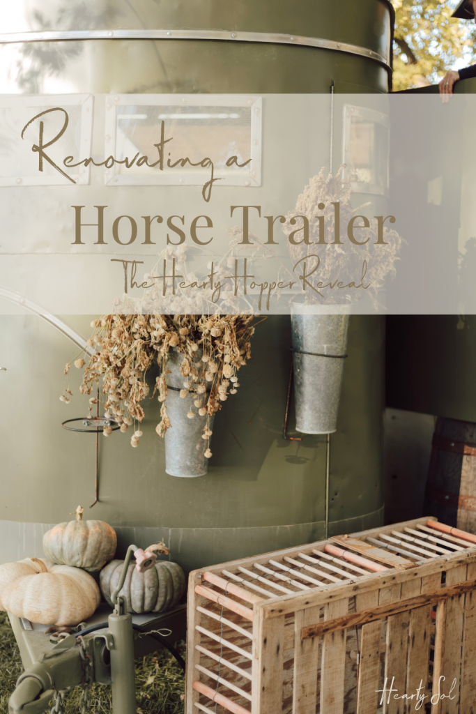 hearty sol horse trailer renovation pin