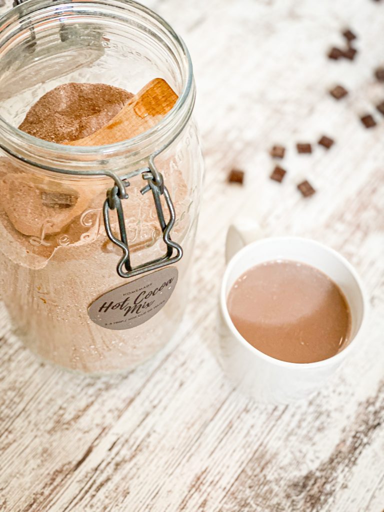 jar with cocoa label on it