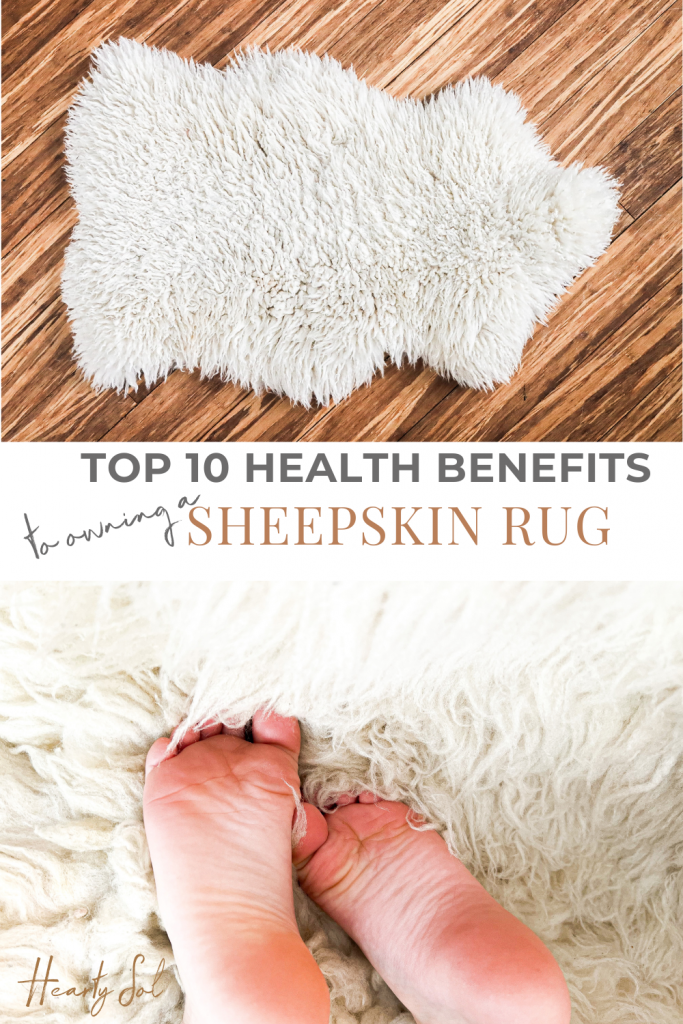 sheepskin rug health benefits pin