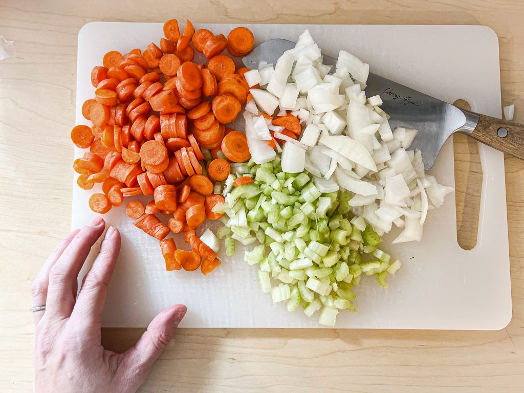 chopped veggies