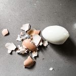 cracked boiled egg