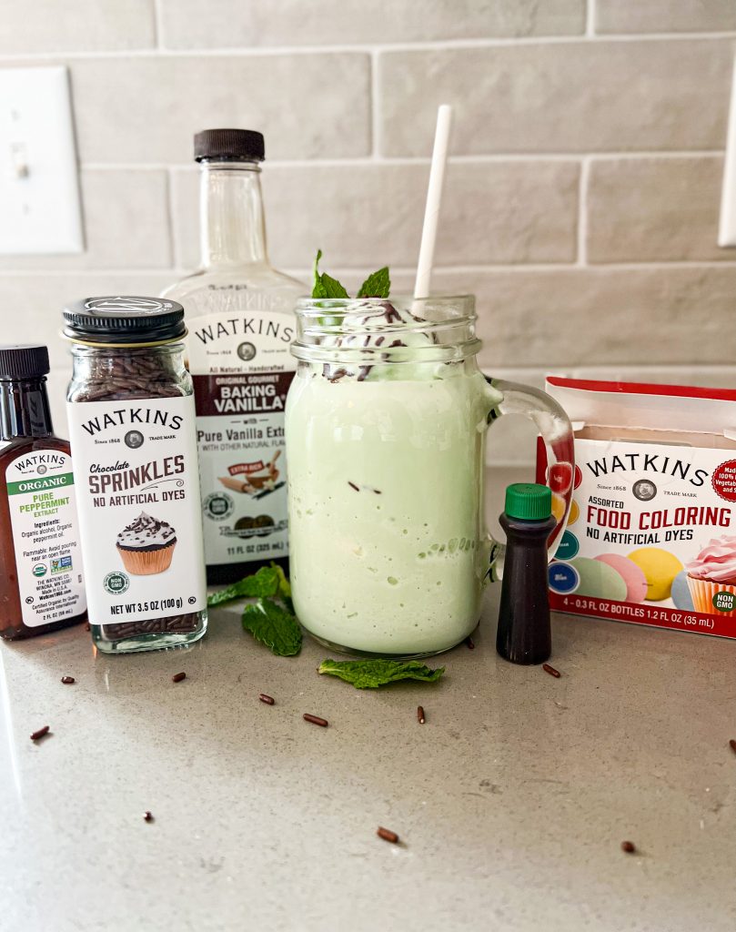 watkins products + mint shake