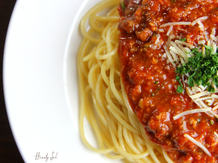 Scratch spaghetti online sauce