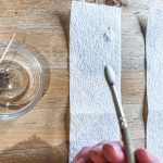 placing the glue dot