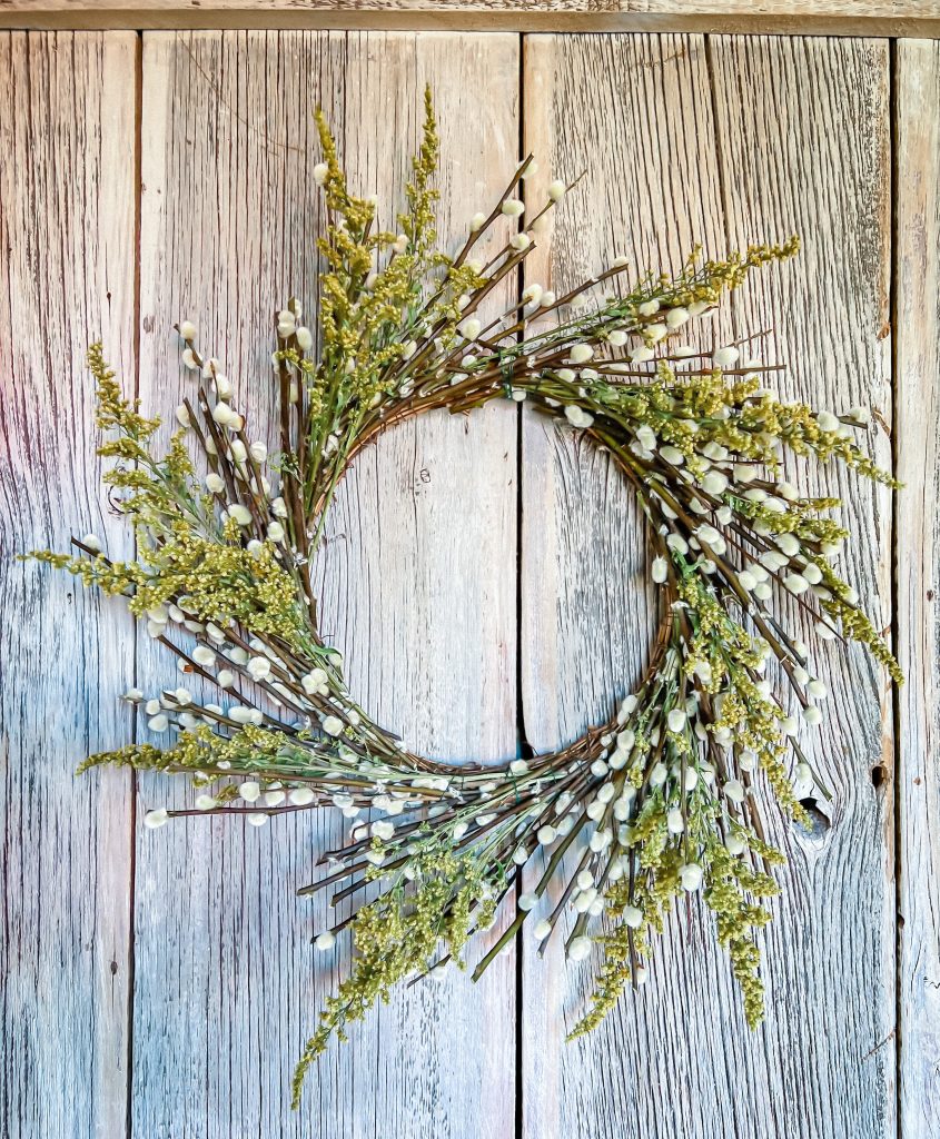 simple wreath with willows