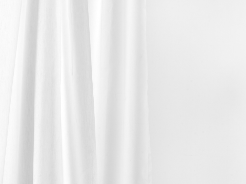white curtains hanging