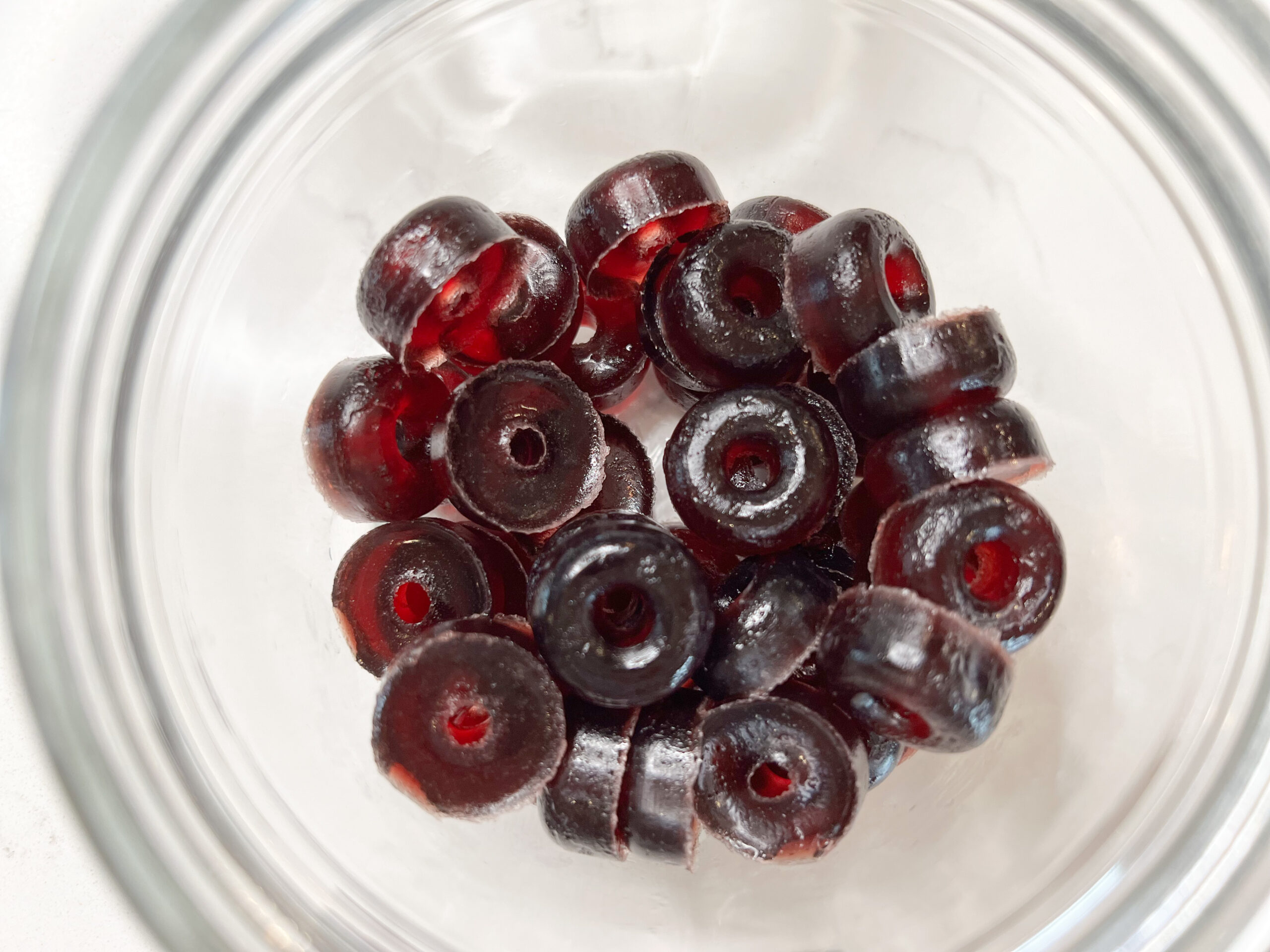 elderberry gummies in an airtight jar