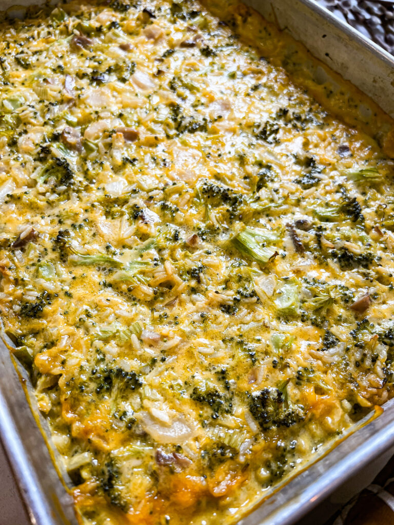 cheesy broccoli and rice casserole