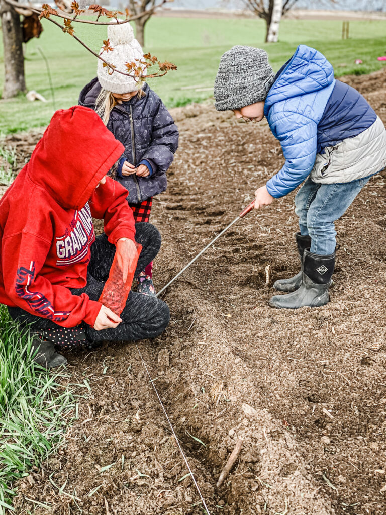 Children gardening
