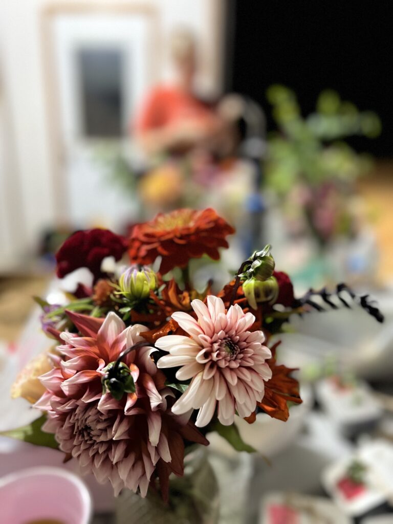 Dahlias in a vase