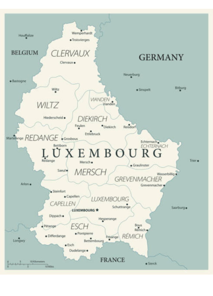 Map of Luxembourg