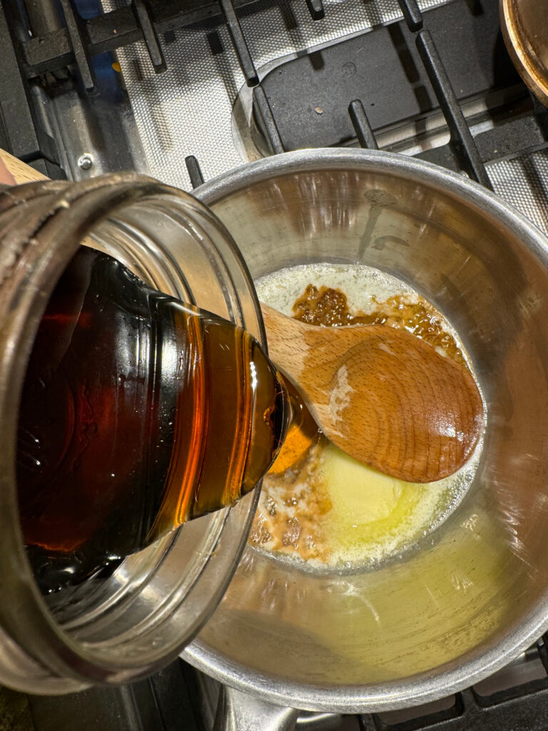 Making Honey butter glaze