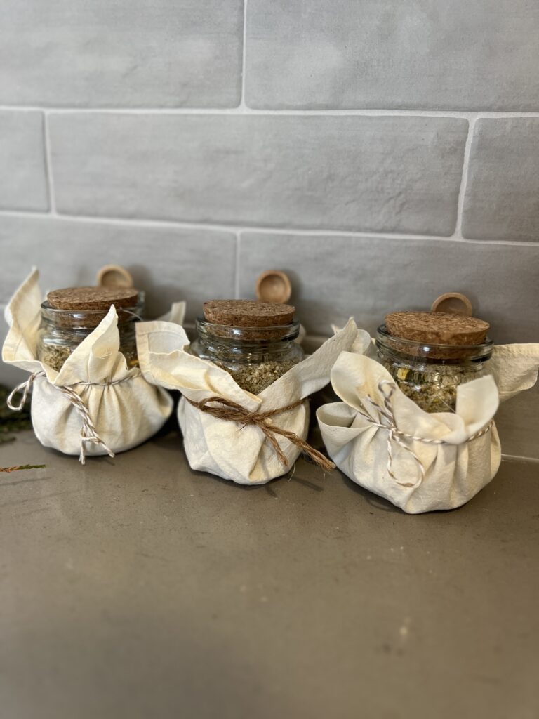 Wintertime Bath Salt in gift jars