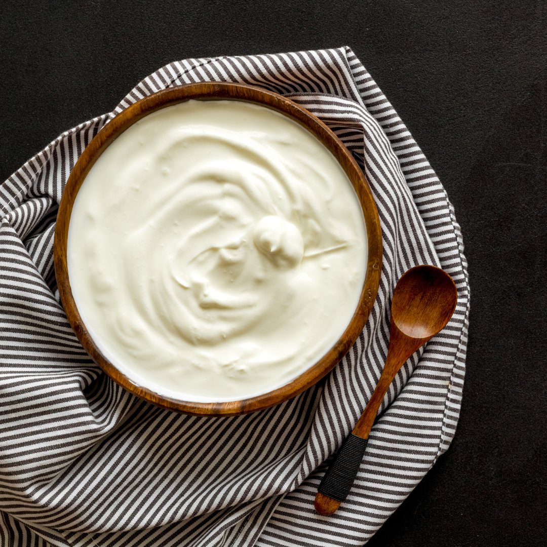 whipped tallow in wooden bowl