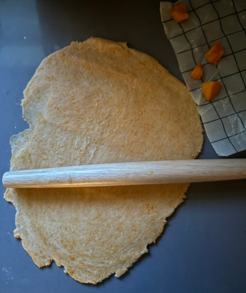 flattened cheez-it dough