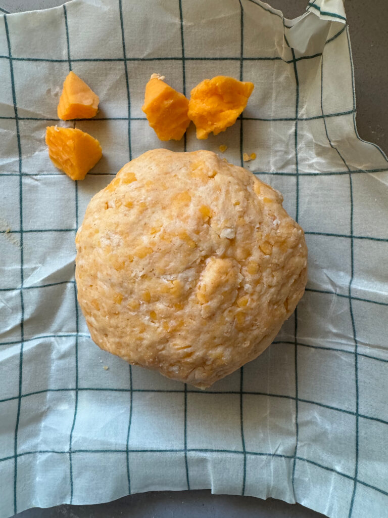 ball of cheez-it dough