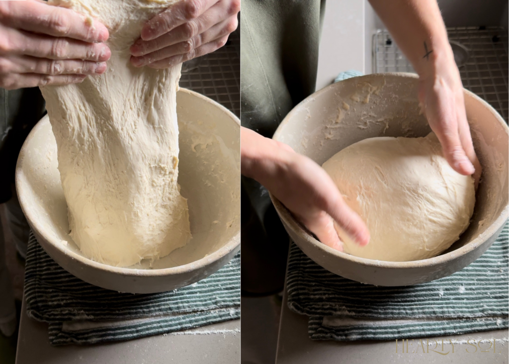 stretch and fold sourdough 