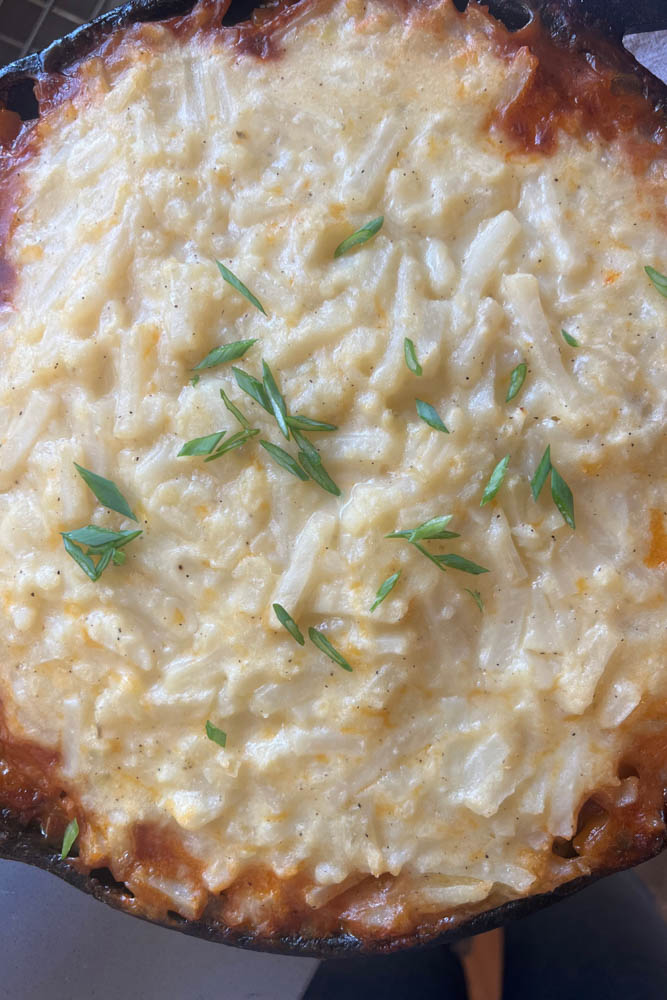 Shepherd's Pie with cheesy potato topping