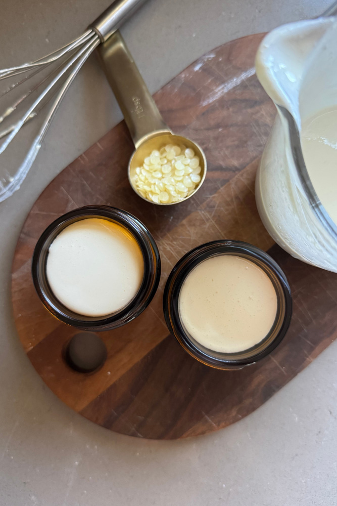 making homemade sunscreen
