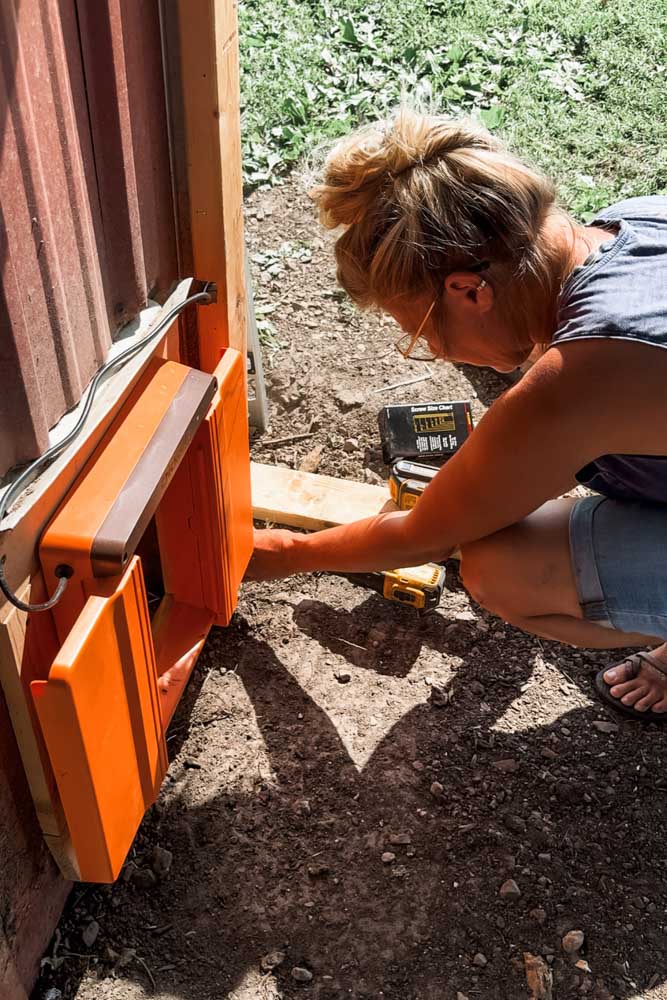 installing the coop door