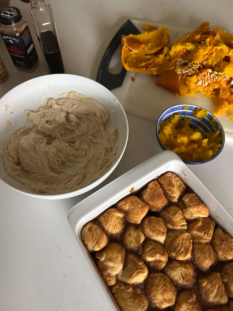Making Pumpkin Spice Dough Balls