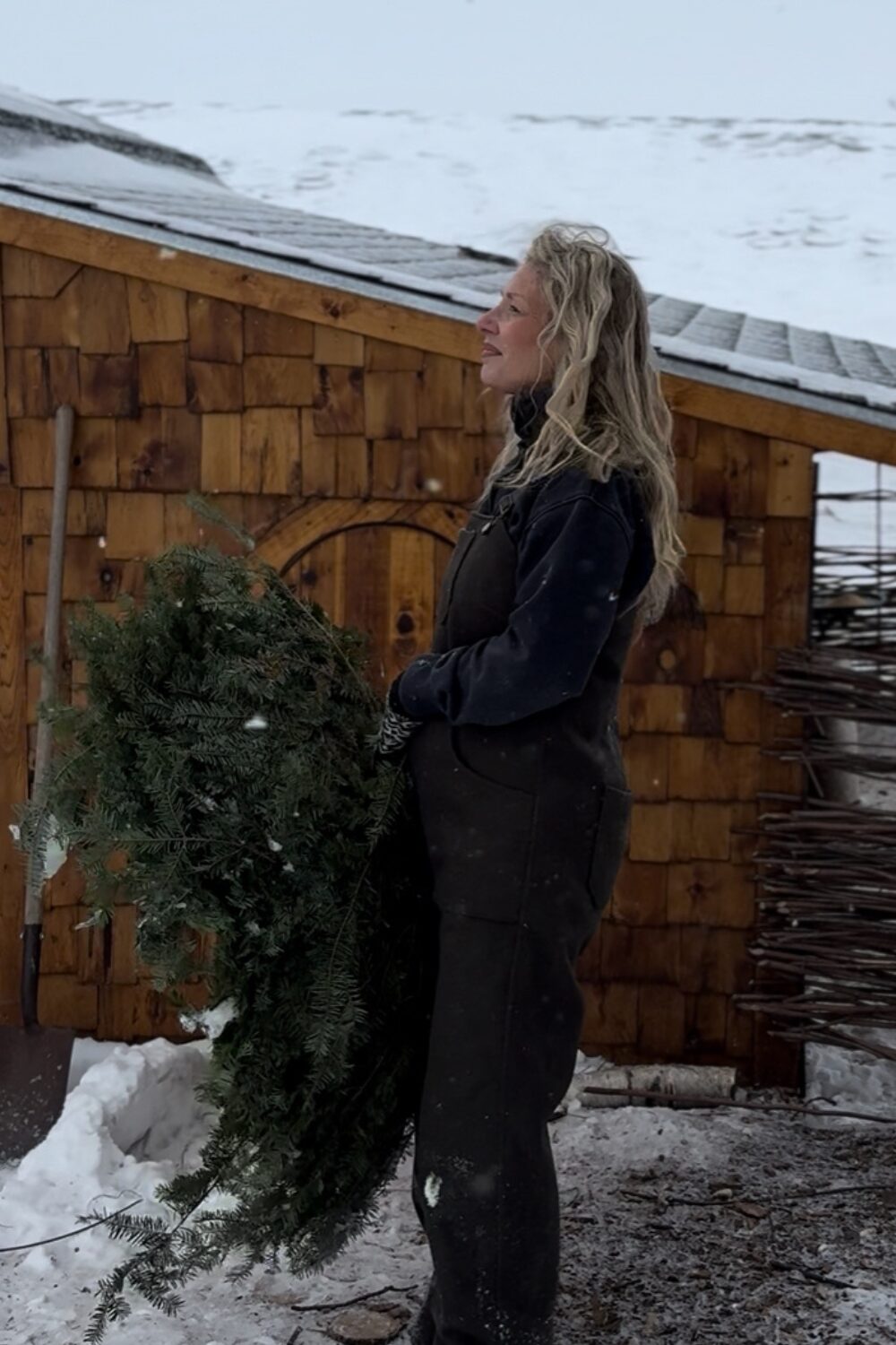 Carrying Winter Greens