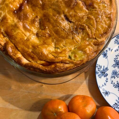 Chicken Pot Pie on the dinner table