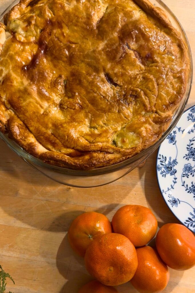 Chicken Pot Pie on the dinner table
