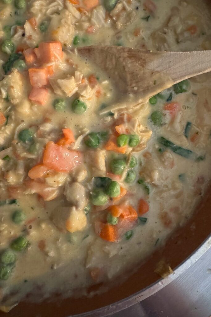 Making Chicken Pot Pie