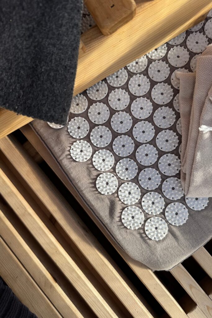 Acupressure Mat in Sauna