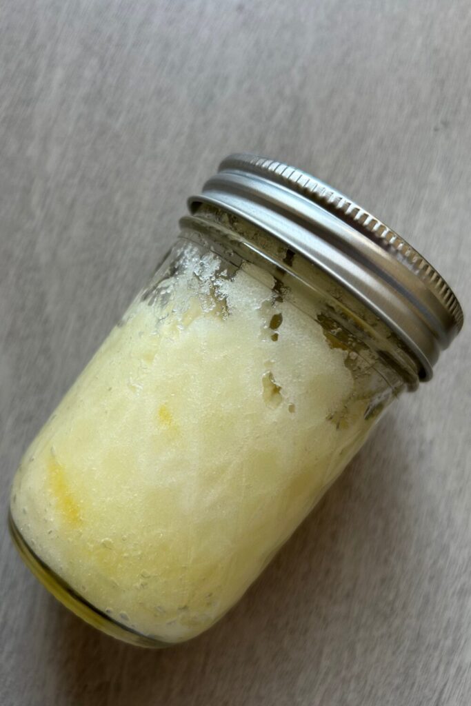 Sugar Scrub in a mason jar