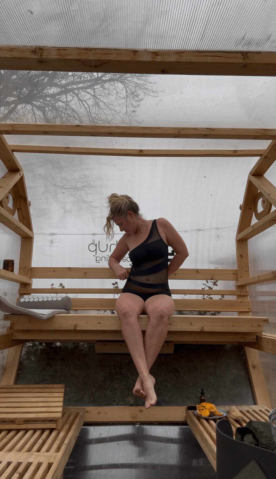 sauna in the snow