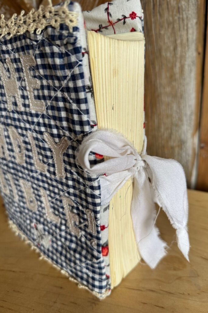 Bible with a stitched cover