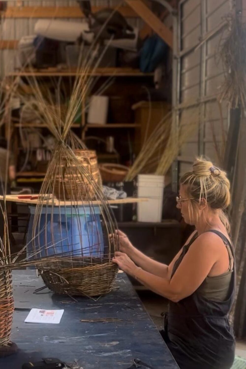 Weaving a Willow Basket