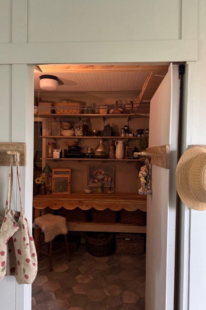 Inside a hidden house pantry 