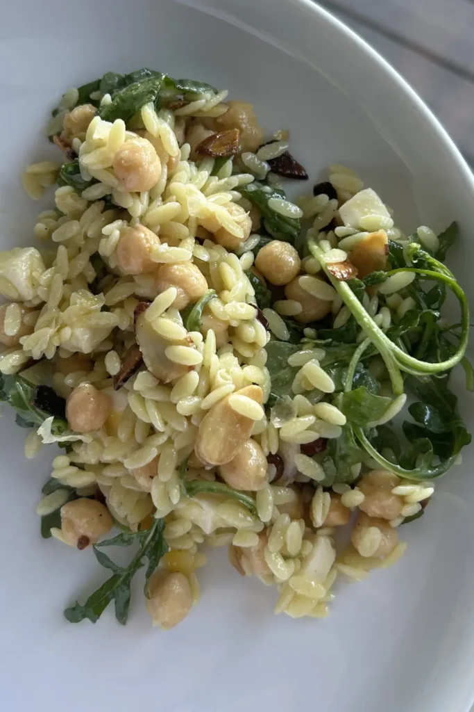 Serving of Lemon Orzo Salad